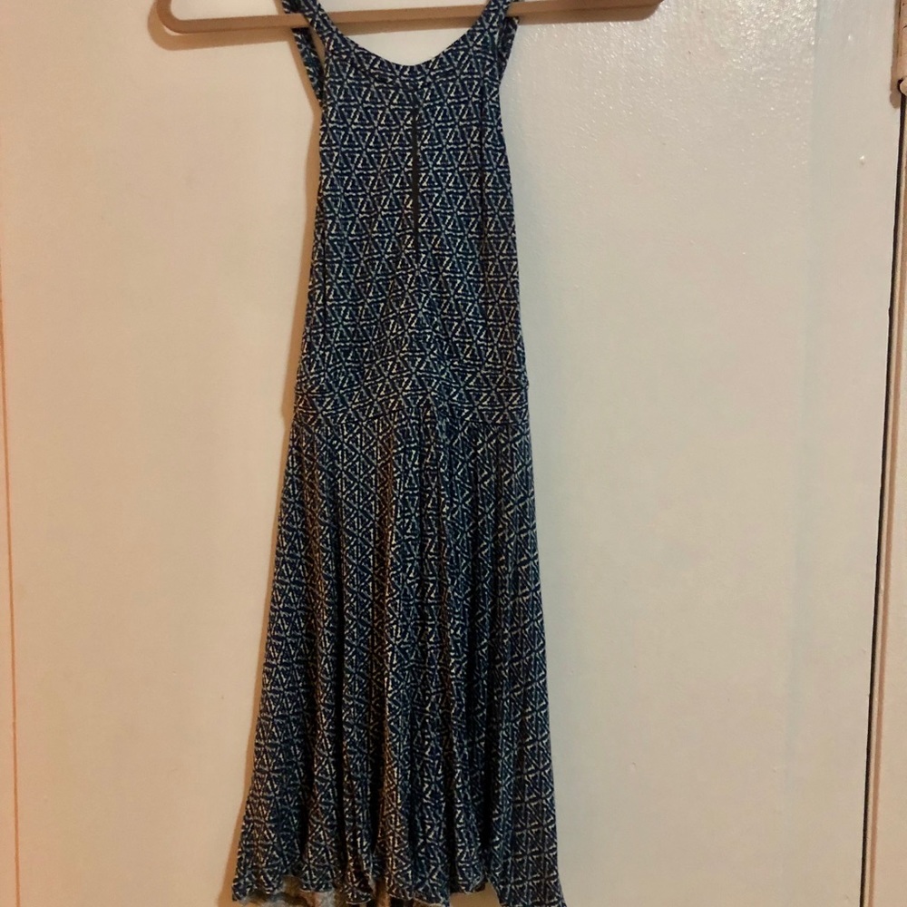 Blue romper.